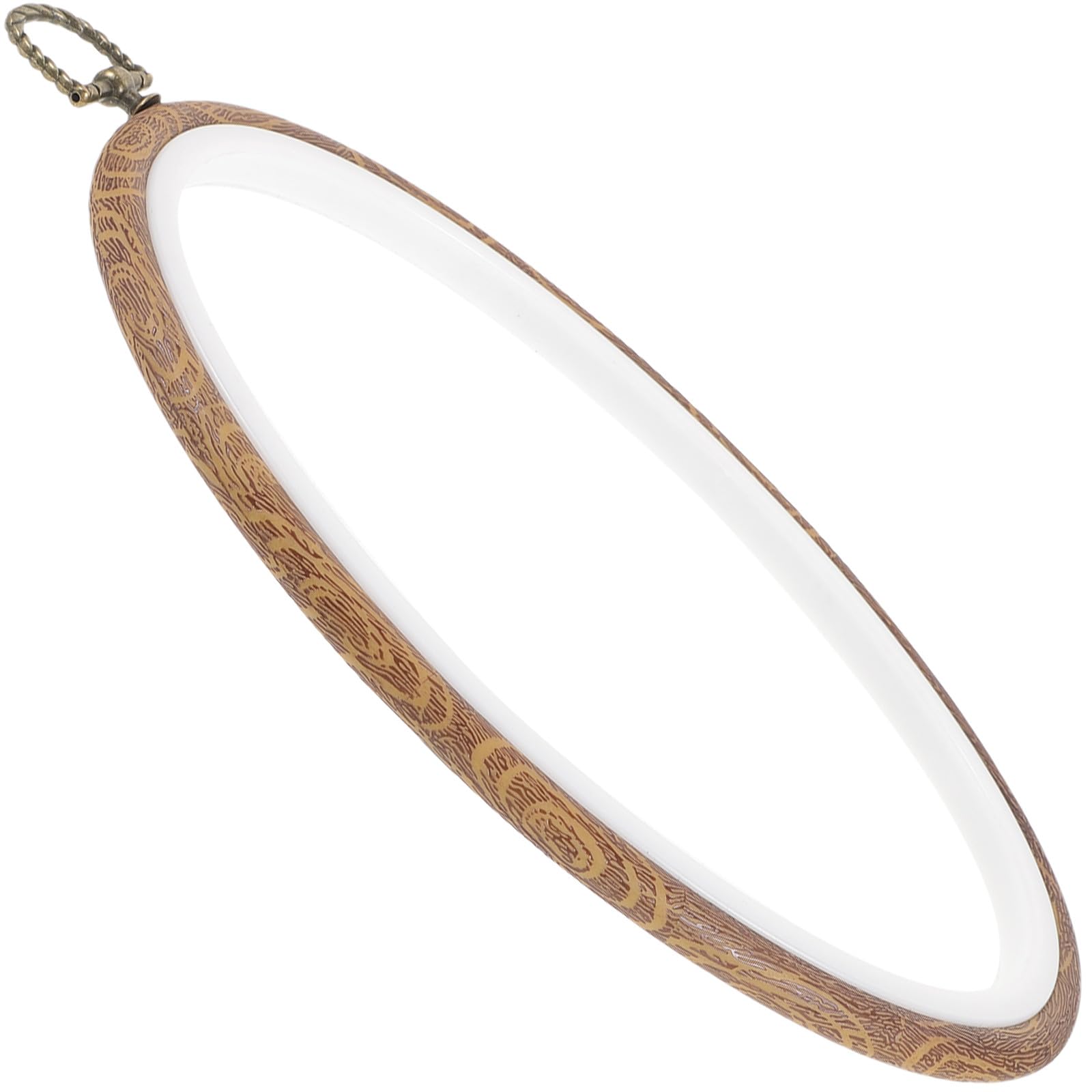 Aro de bordado ajustable Alipis reutilizable de madera con tornillo regulador 8