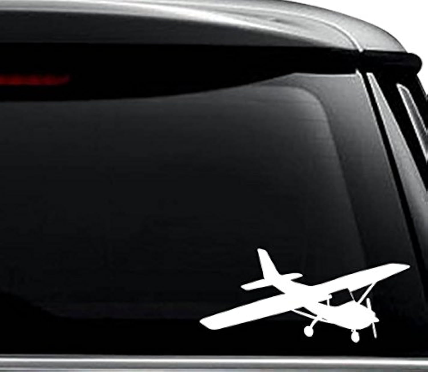 Cessna Plane Pilot Decal Sticker For Use On Laptop, Helmet, Car, Truck, Motorcycle, Windows, Bumper, Wall, and Decor Size- [10 inch] / [25 cm] Wide / Color- Gloss Black