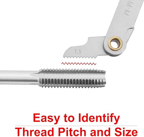 Miniatura 5 de Juego de 52 piezas de grifería y troqueles (métrico y SAE), kit de corte de material de acero de aleación con estuche de almacenamiento de metal