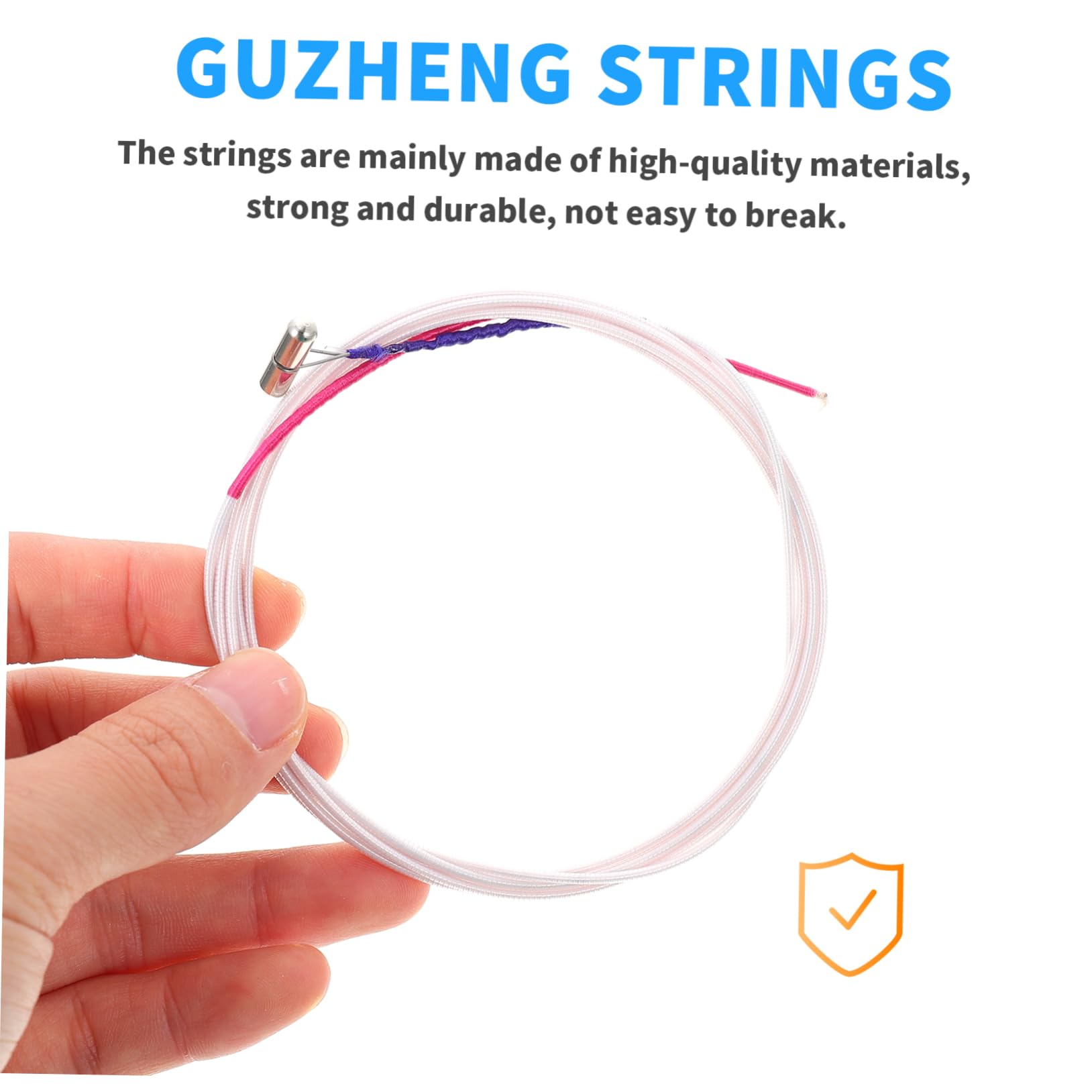 FRCOLOR Kompletter Guzheng Saiten mit Stahldrahtkern und Nylonummantelung 21 Stück nicht Leicht zu Brechen für Musikinstrumentezubehör Zufällige Farbe