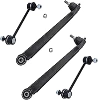 Vista 311 de Detroit Axle - 4 brazos de control de extremo delantero para Nissan Frontier Xterra 2000-2004 Brazos de control inferior y superior con rótulas