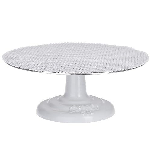 Ateco Revolving Cake Decorating Stand Aluminum Turntable and Cast Iron Base