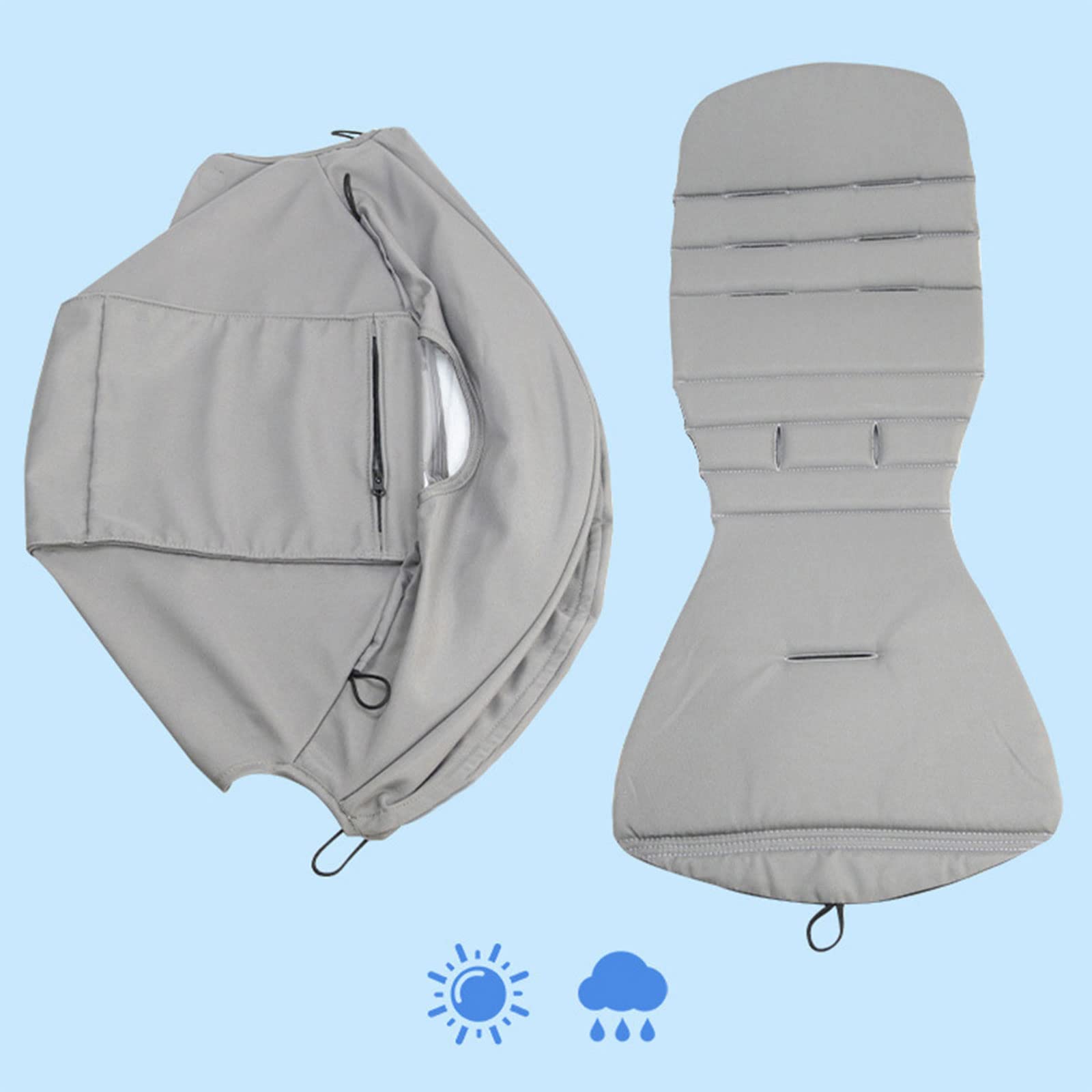 Auvent pour poussette, insert de siège, coussin de siège de poussette, protection solaire pour poussette, accessoires interchangeables, double protection solaire