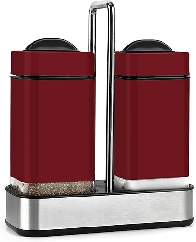 Miniatura 7 de Aelga - Salero y pimentero con orificios ajustables para verter, juego de salero y pimienta, perfecto para pimienta negra, Kosher y sal marina