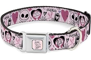 Spooky Style with The Nightmare Before Christmas Jack and Sally Doodles Pink Collar
