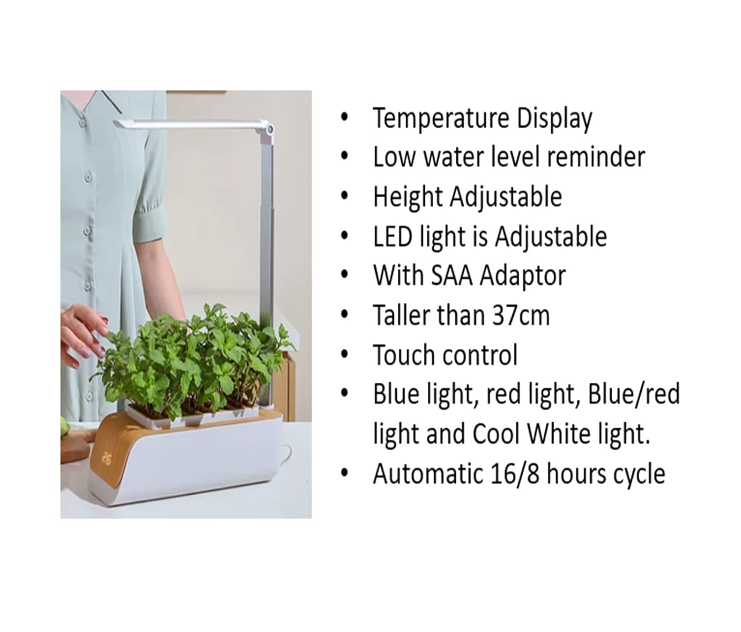 Hydroponic Growing Kits Mini Intelligent Hydroponic Kits with Ajustable Led Grow Lights Suitable for Home Garden, Office Decoration, Gift for Fruits, Vegetables, Herb