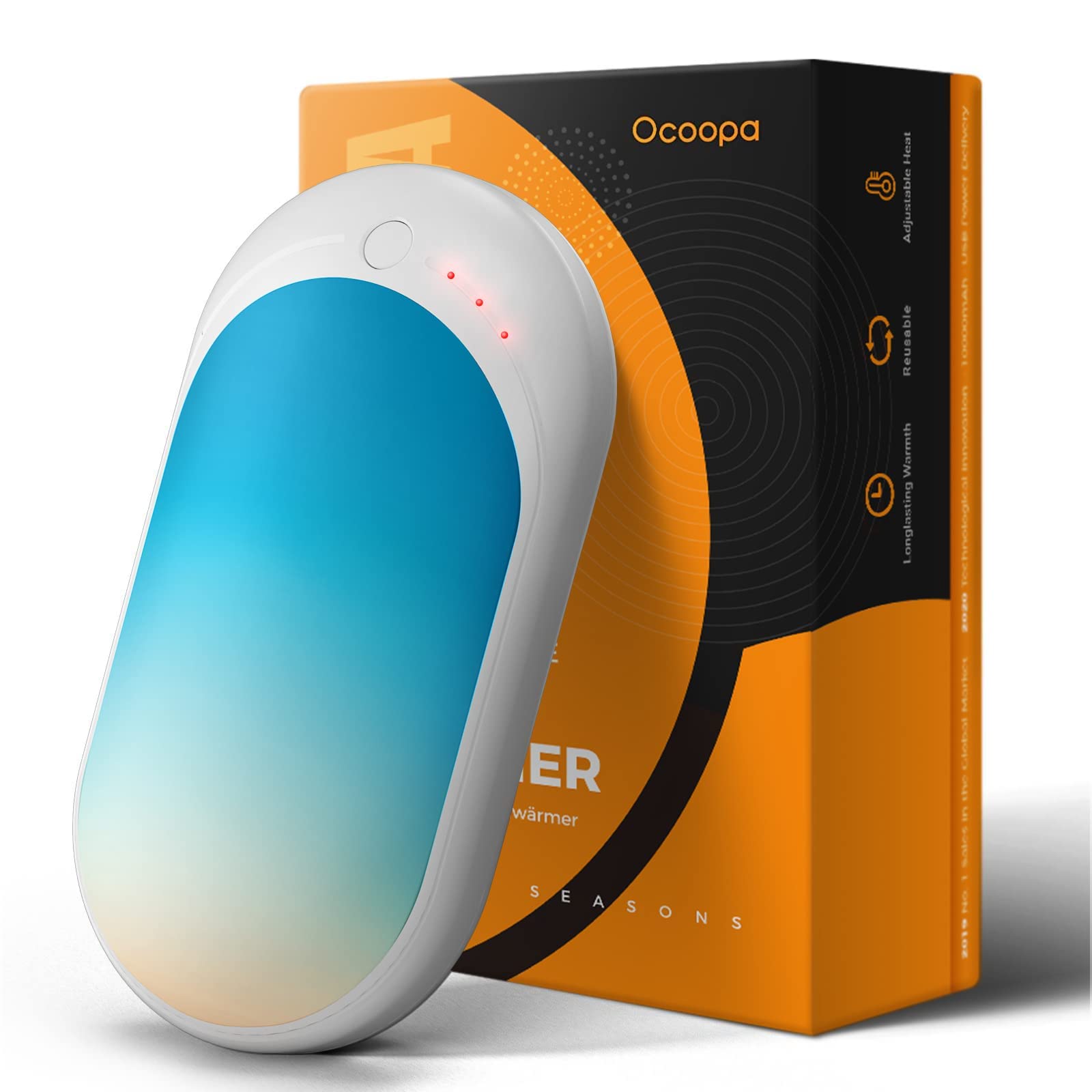 OOCOOPA HotPal Hand Warmer Rechargeable 1 Pack, 5200mAh Electric Portable Pocket Heater, Heat Therapy Great for Raynauds, Hunting, Golf, Camping, Women Mens Tech Gifts