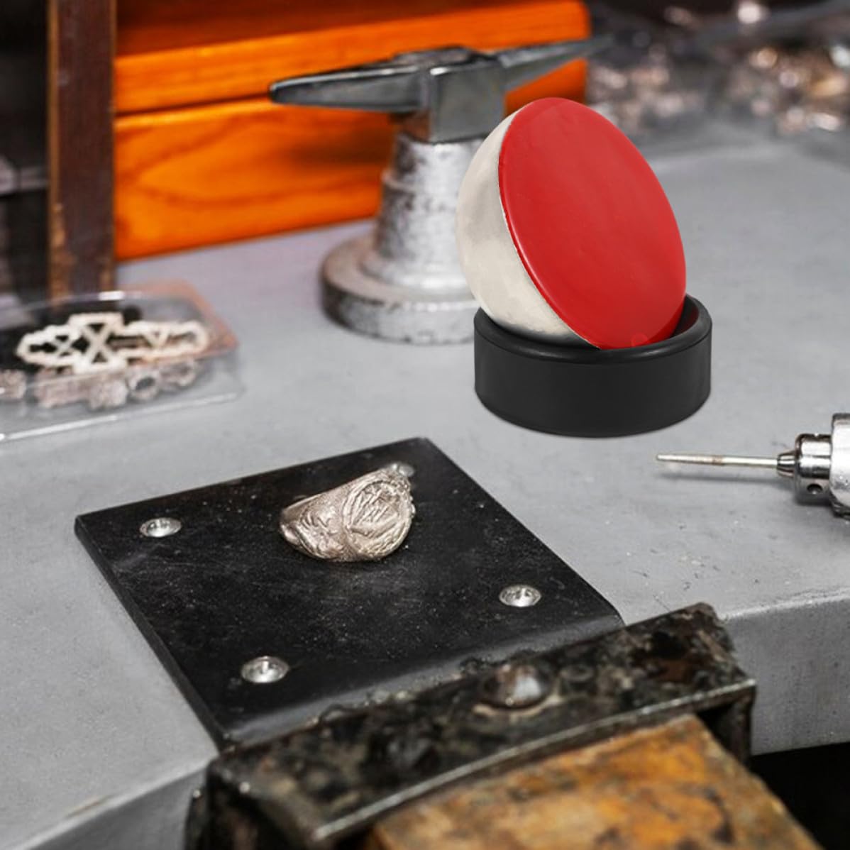 Mikikit Ensemble D'outils de Gravure de Bijoux en Acier Inoxydable Étau à Mouches 100mm pour Microsertissage Précis et Pavage la Fabrication de Bijoux