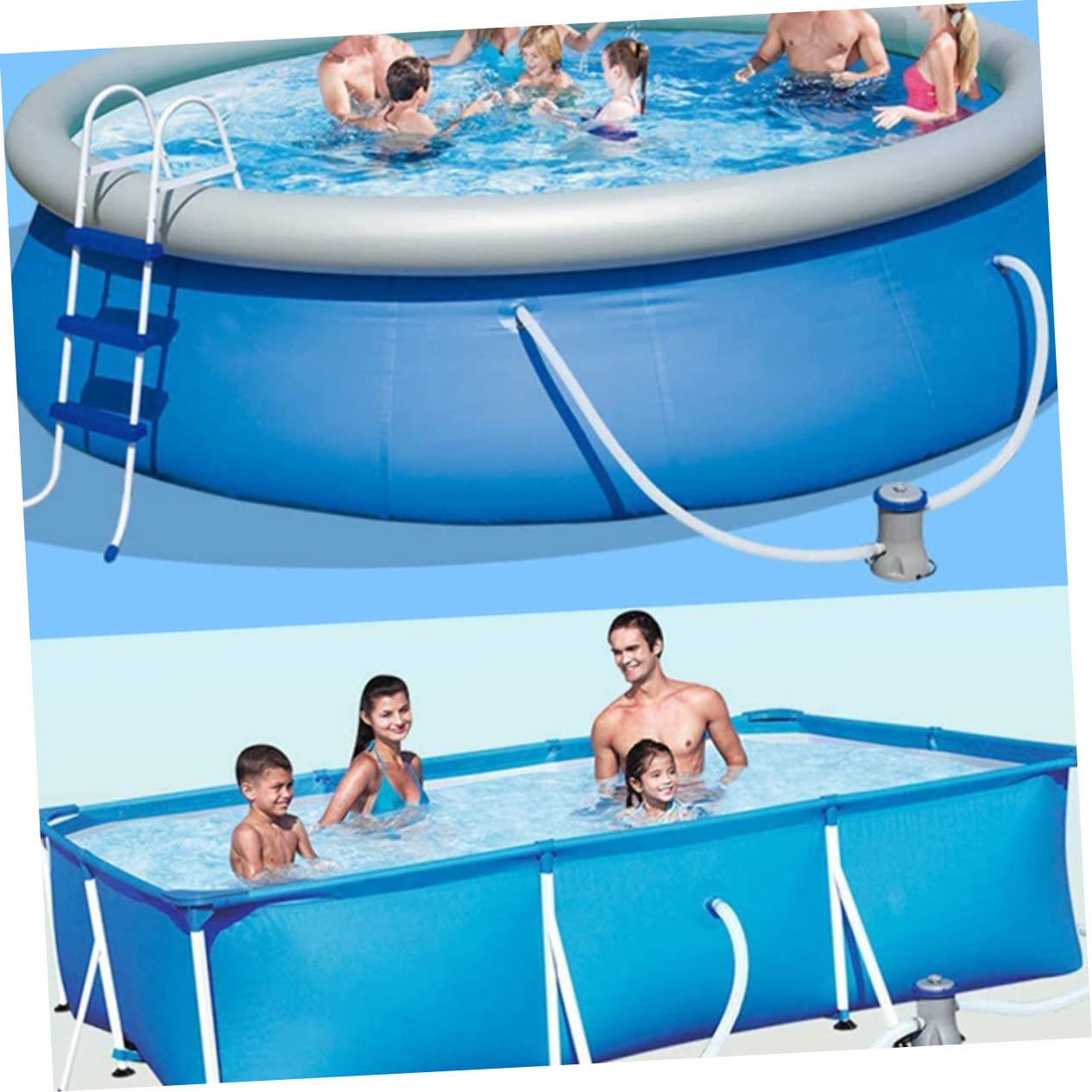 Mangueras De Repuesto Para Bomba y Filtro De Piscina Al Aire Libre, Juego De 2 Tubos Retráctiles Sin Abrazaderas, Pp Resistente y Anticorrosión Para Mantenimiento De Piscina