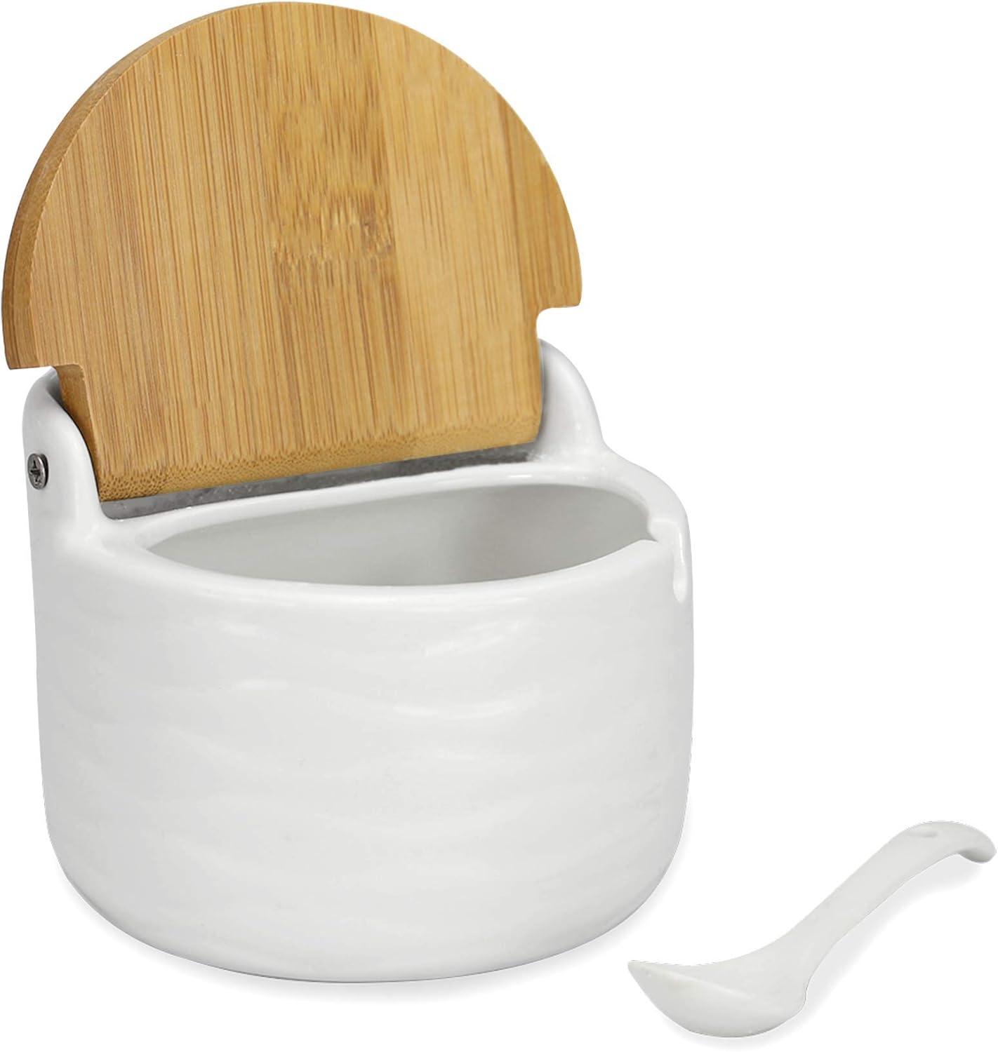 Ceramic Sugar Pot with Lid & Spoon Sugar Bowl Spice Containers