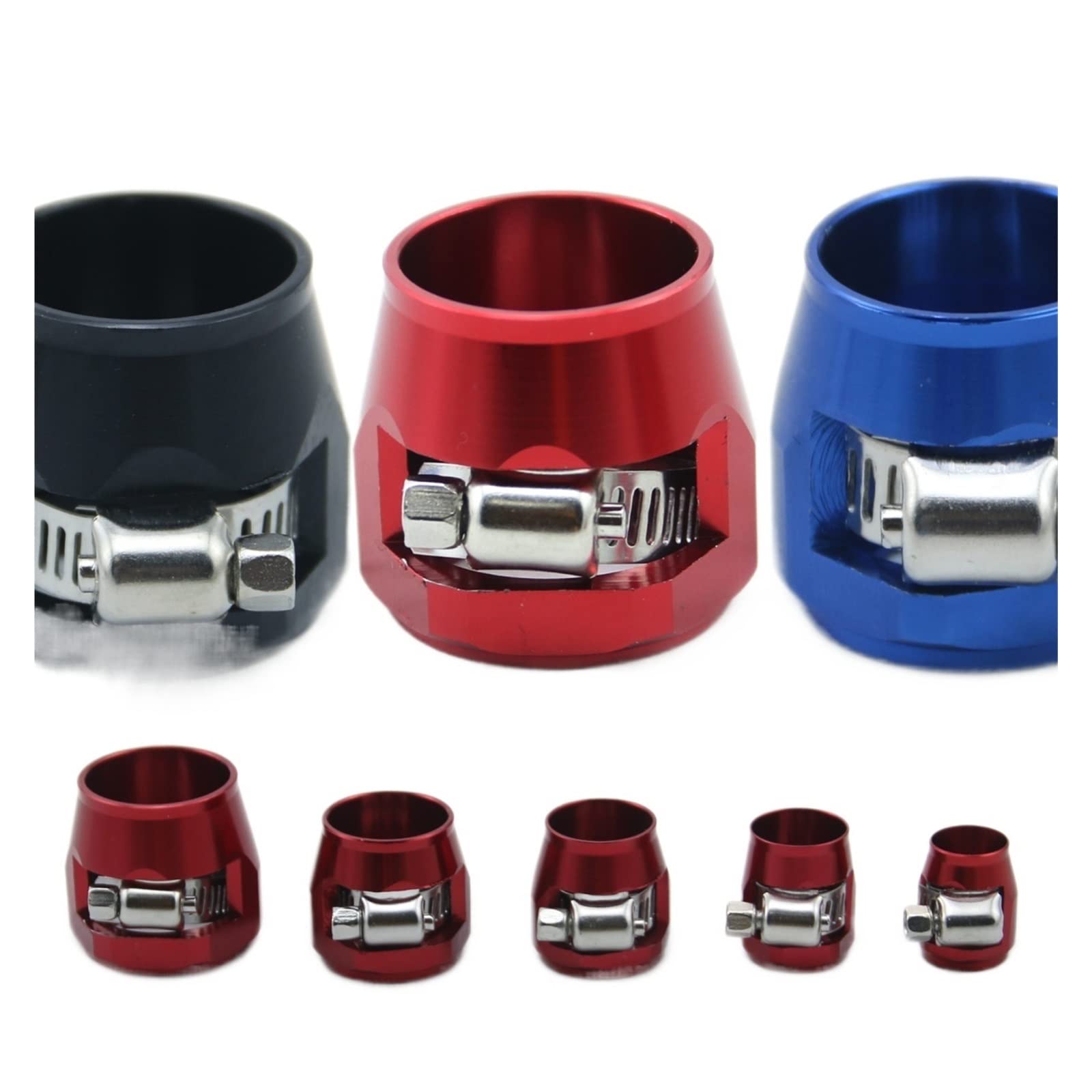 Fermaglio Esagonale Per Tubo Carburante AN4 AN6 AN8 AN10 AN12 - Morsetto Finitore In Alluminio Per Decespugliatore