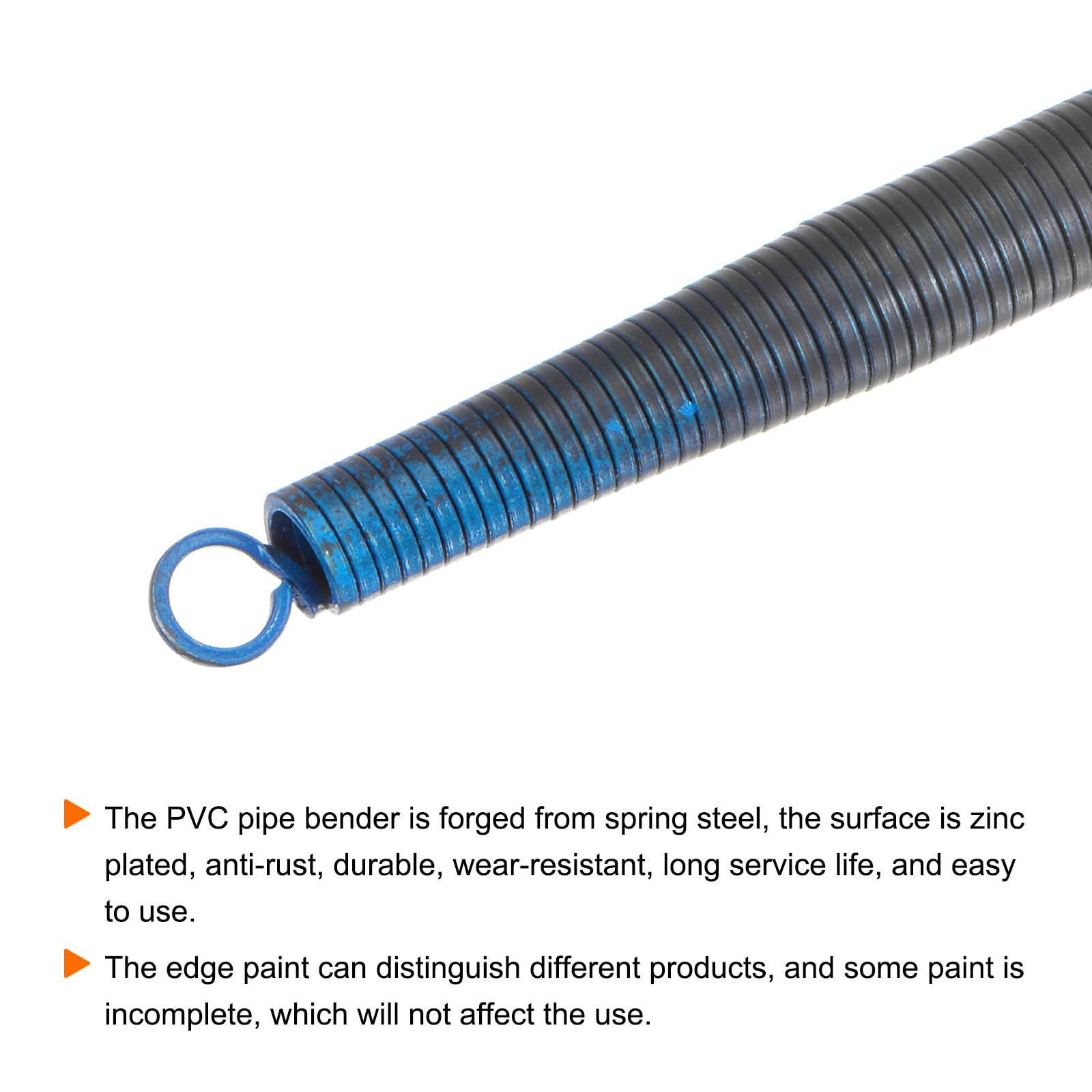 sourcing map de 21.5 mm D.E. Y 1000 mm de Longitud, Muelle Doblador de Tubos para Dispositivos de Flexión de Tubo PVC en El Hogar, Hidroeléctricas, Azul