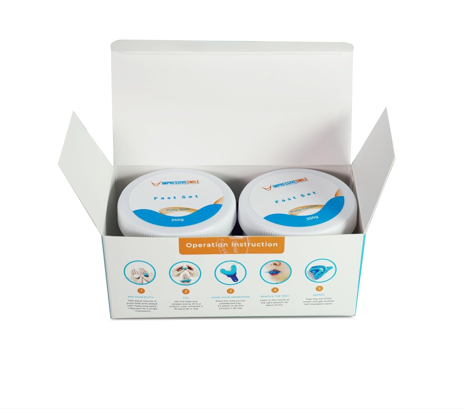 Silicone Indentation Teeth Grillz Putty At home Kit - Use for retainers, dentures, jewelry, orthodontic appliances, transparent models, etc.