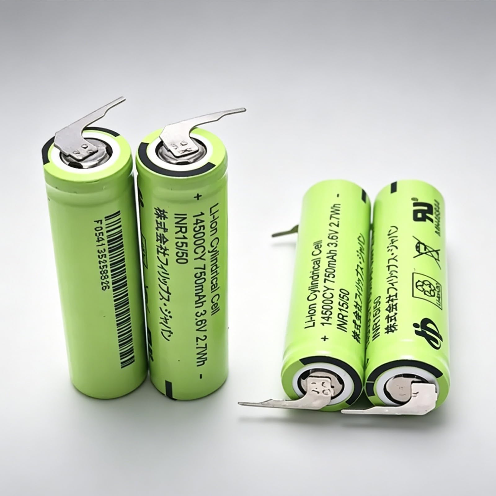 2 Stück Batterien for elektrische Zahnbürsten. Kompatibel mit Philips Sonicare HX89, HX91, HX99, HX65, HX63, HX6310, HX6312, HX6730, HX6710, HX6712, HX6950, HX6960, HX8920 und HX9140