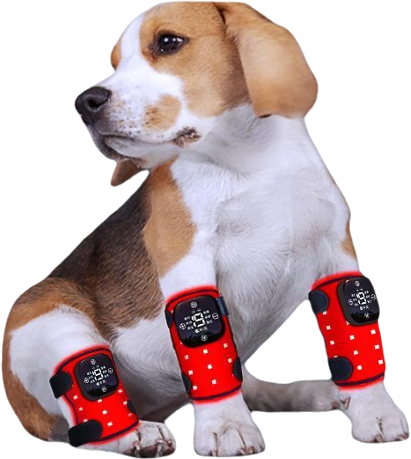 Red Light Therapy Belt for Pets, Wearable Red Infrared Light Therapy Devices, Portable Far Infrared Therapy Pad for Dog, 6 Modes, 19 Levels of Intensity Adjustment 1PC