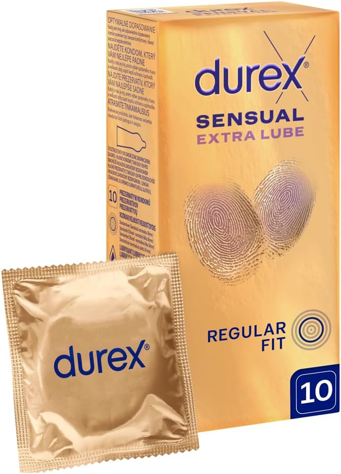 Prezerwatywy DUREX SENSUAL EXTRA LUBRICATED z dodatkowym lubrykantem 10 szt