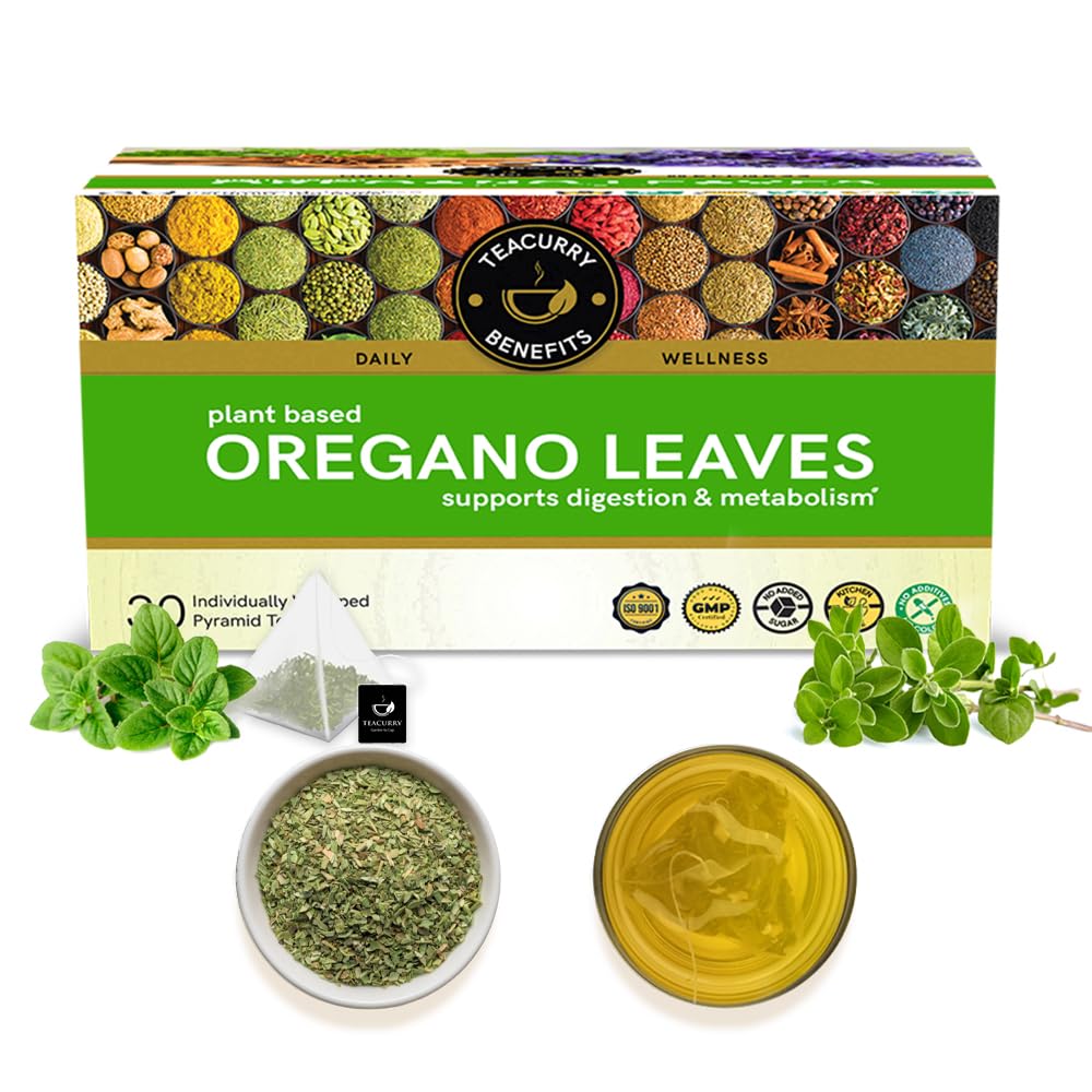 TEACURRY Oregano Tea Tea (1 Month Pack, 30 Tea Bags) - Helps with anti-inflammation, Cough and digestion - 100% Natural-image-34