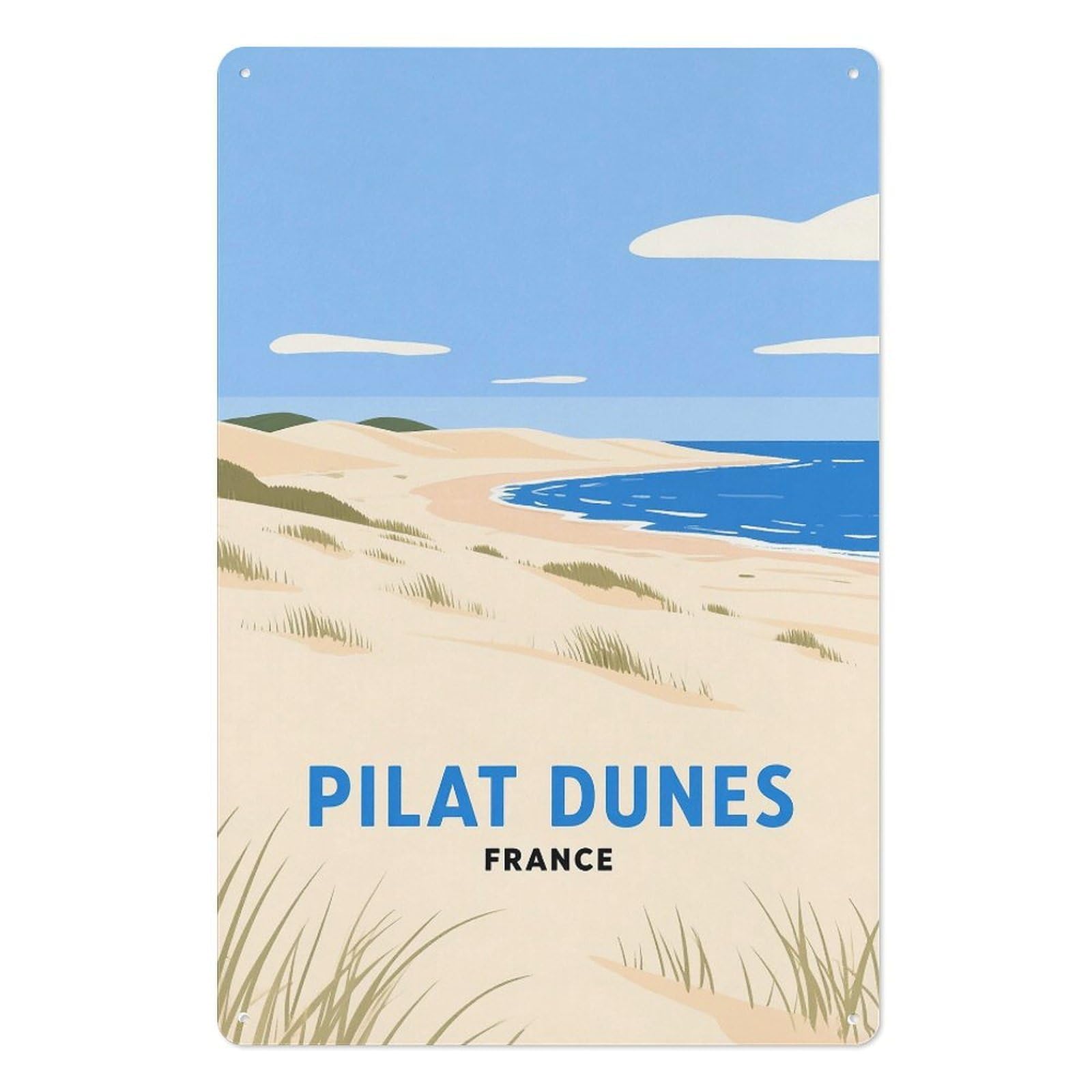 Pilat France Retro Design Tin Painting Vintage Tin Sign 08x12inch(20x30cm) Wall Art for Home Office Bedroom Living Room Cafes Wall Decor