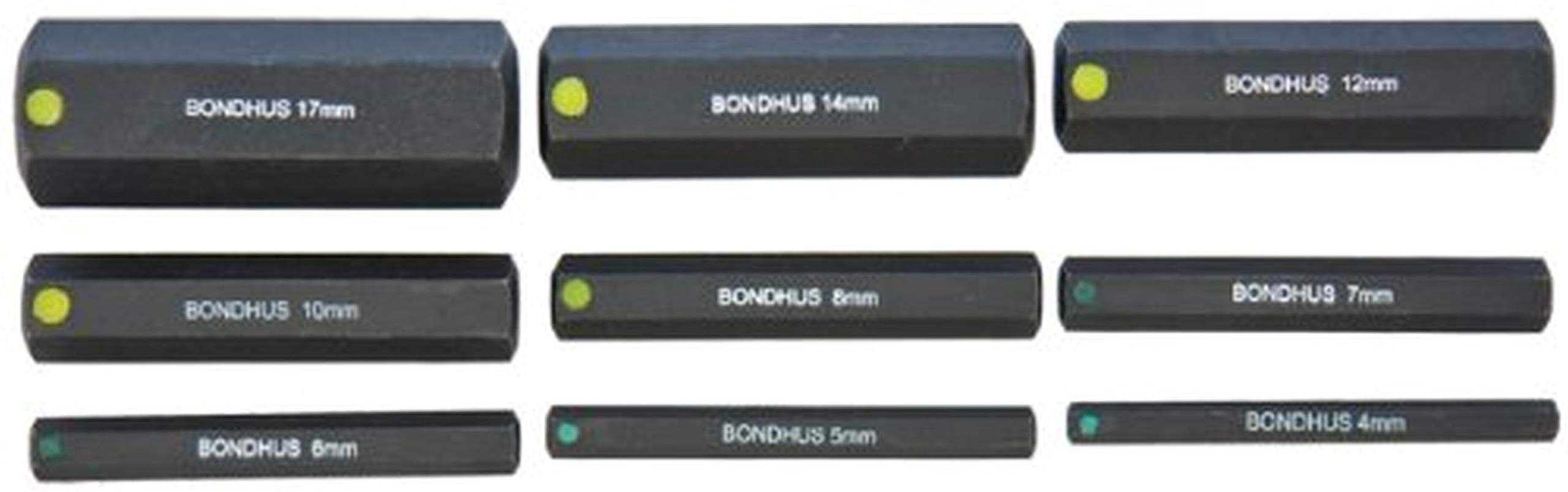 Bondhus 33298 PHX9M-2 zestaw wtyków 9 szt. metrycznych 5 cm, wielokolorowa, jeden rozmiar