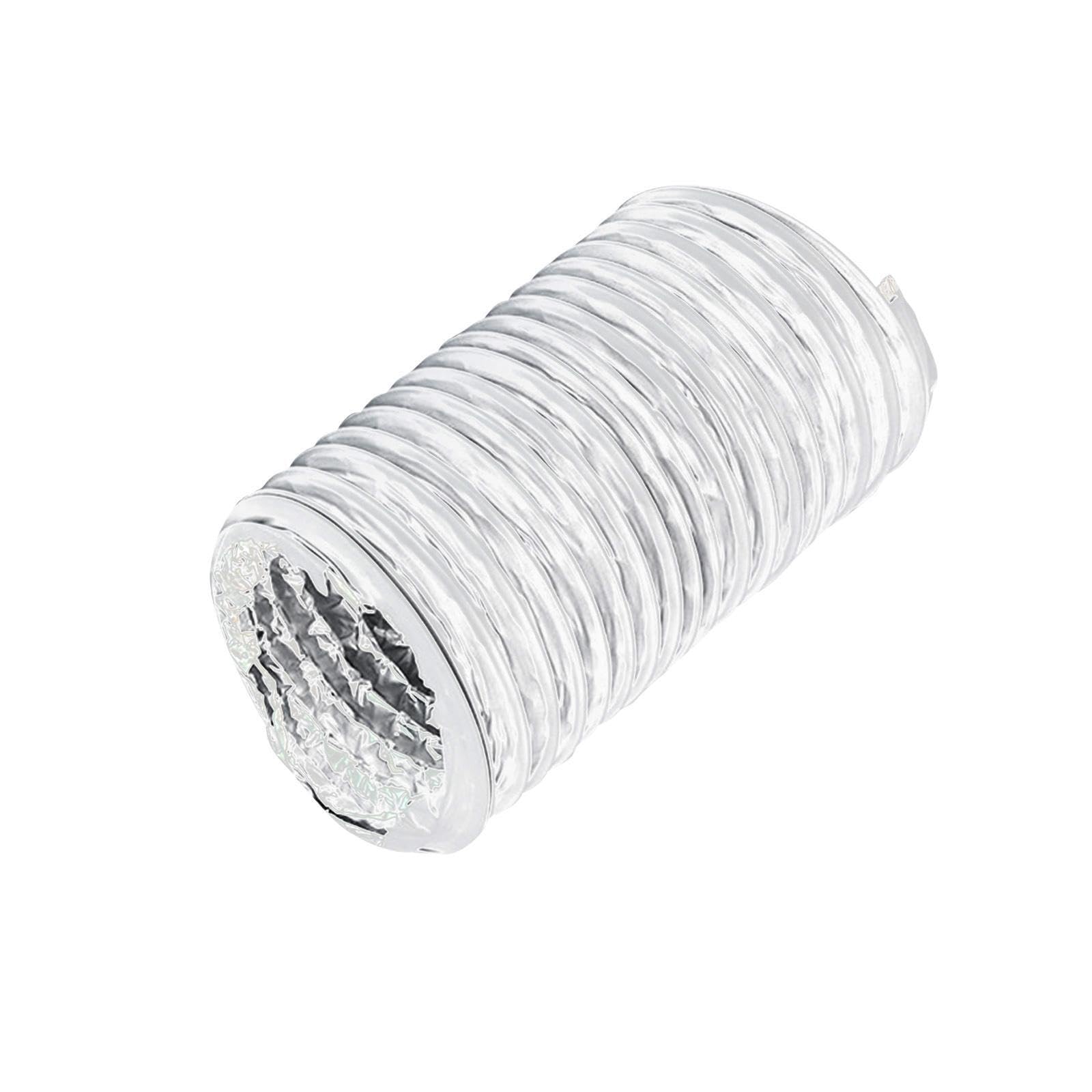 PUXZYAX Convenient Installation Dryer Vent Tube Duct Air Vent Hose Thick Layer Flexible Aluminum Ducting Exhaust Fans Dryer Hose Aluminum Foil Ducting, 4.92 inch