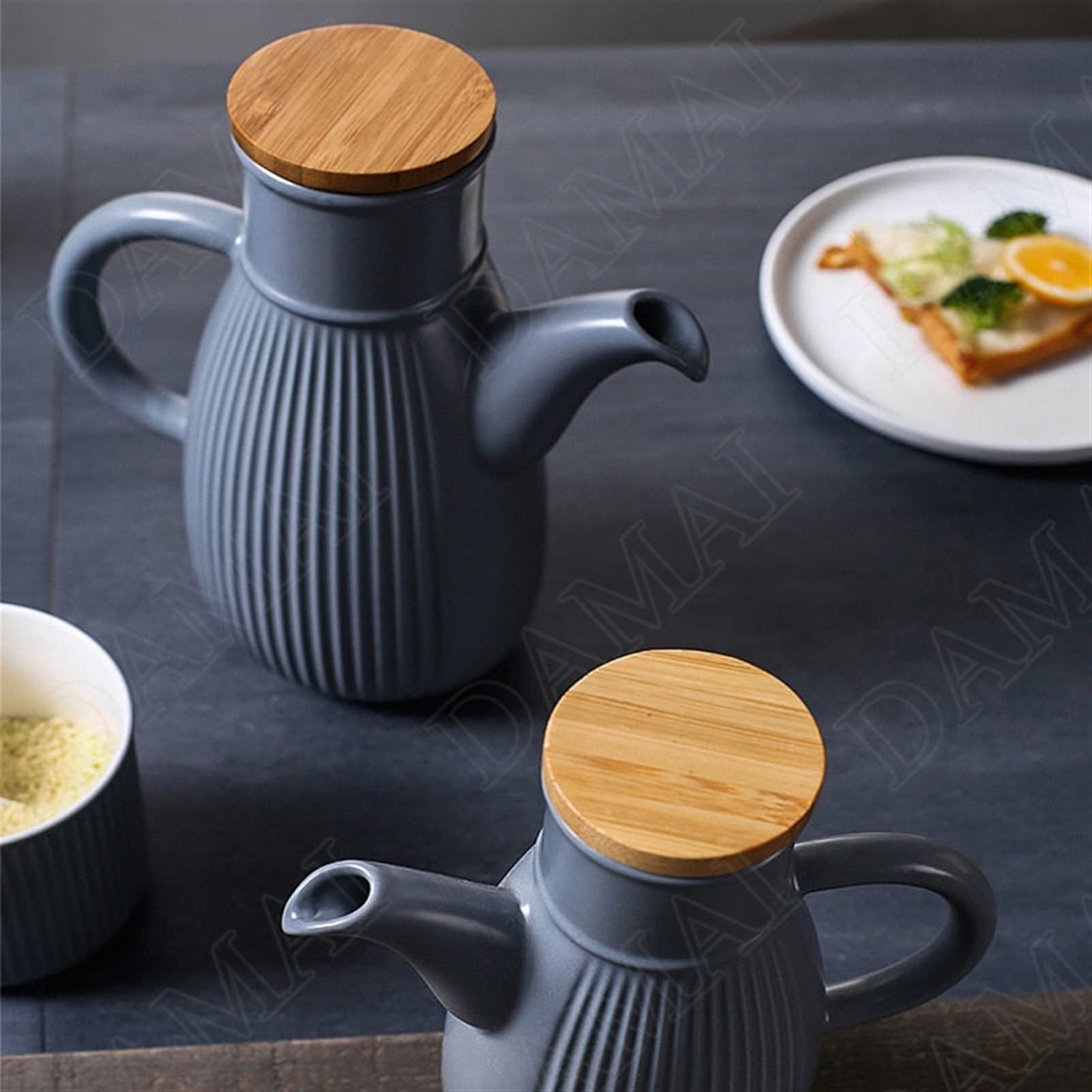 SET DI 3 dispenser olio in vaso per salsa di soia ceramica aceto EUR 39,64 - PicClick IT