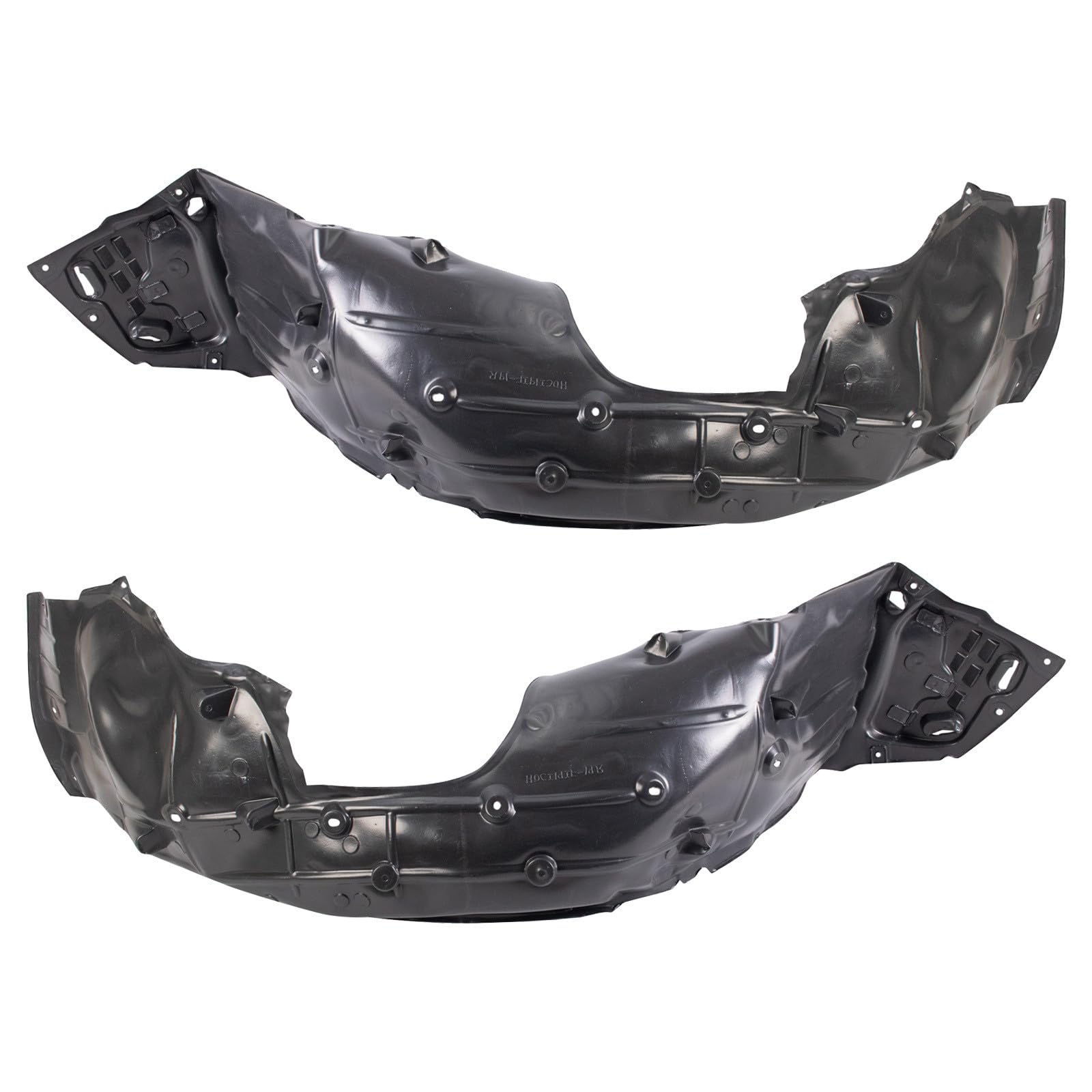 TRQ Front Driver and Passenger Side Inner Fender Liner Set | For 21 Honda Civic Sedan North America Built Models 19-20 Civic EX Coupe North America Built Models