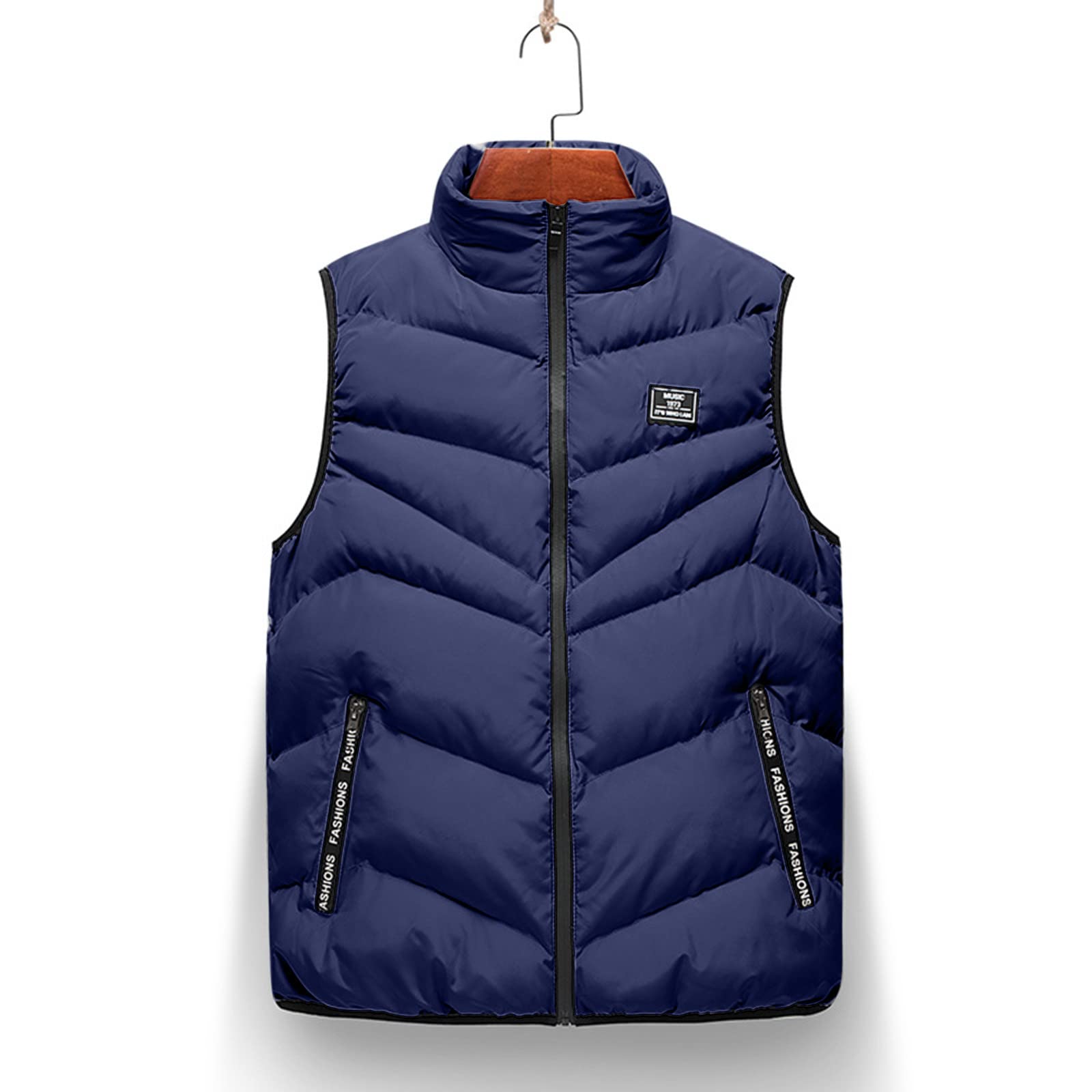 Homme Doudoune Sans Manche Gilet Ultra Légère Veste Manteau Parka Blouson Zippée Casual Chaud Manteau Matelassée Rembourrée Blouson Zippée