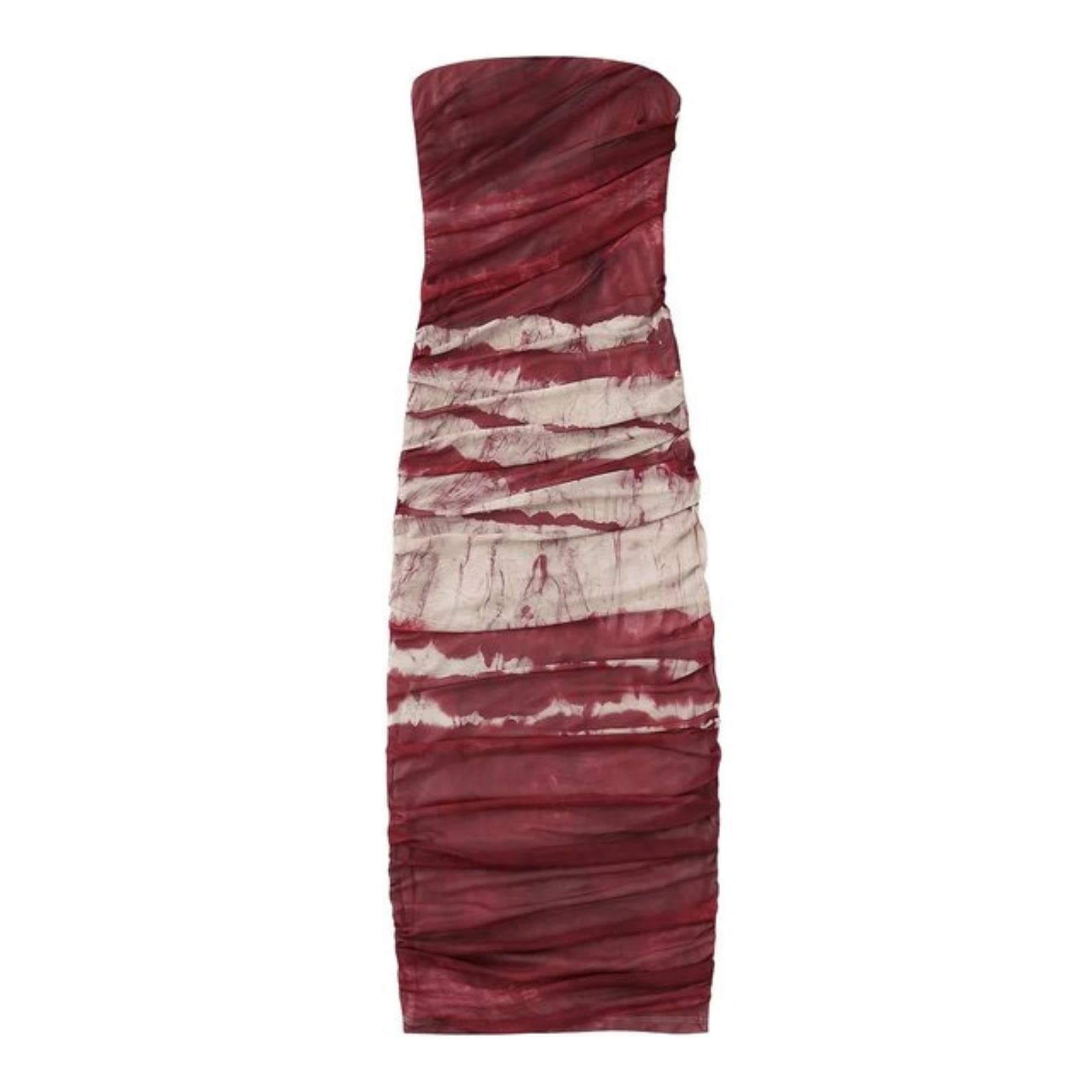 Vestido de impresión sin tirantes Slim Fit Chic Lady Vestidos elegantes para mujeres Ropa de mujer bata femenina