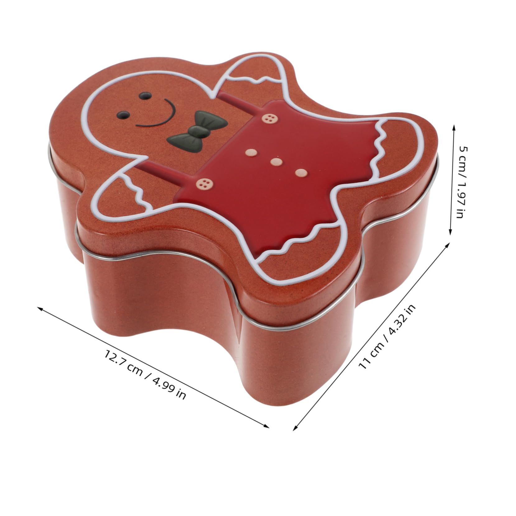 SUPVOX Metal Cookie Tins Christmas Biscuit Box Holiday Cookie Containers Easy to Clean