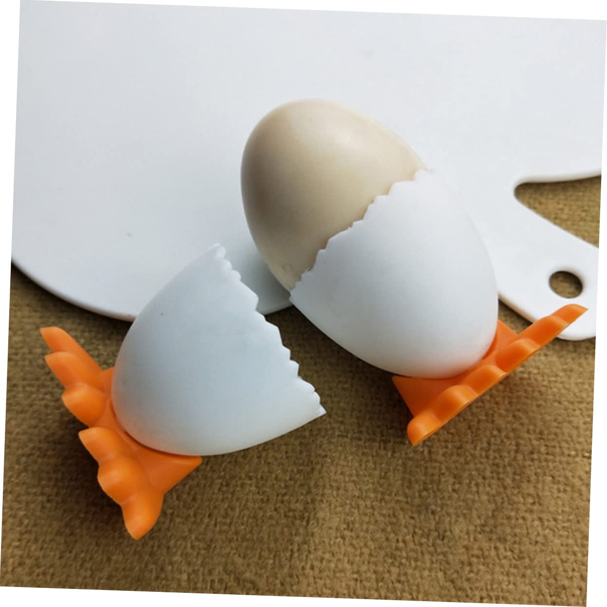 VOSAREA 8Pcs Cute Cartoon Egg Cups for Fun Breakfast Holders Home Storage Stand for Easter Decor Impact Resistant Tableware