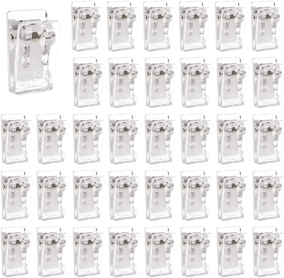 40 Pieces SelfAdhesive Clips, Sticky Spring Clips, Plastic Sticky
