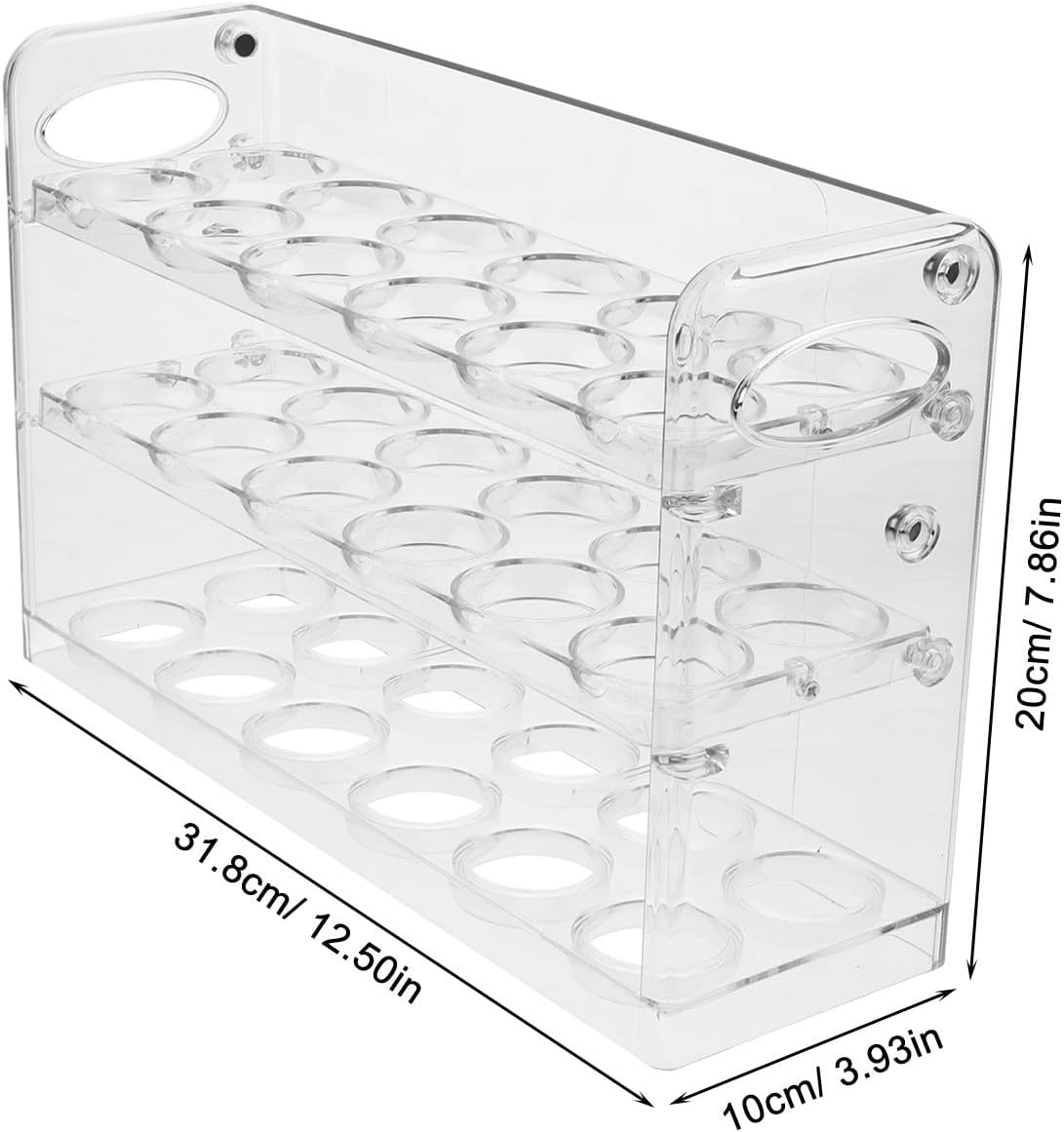 Egg Storage Container Vertical Tray for Refrigerator Side Door, PET