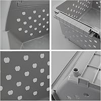 Vista 3 de Paquete de 3 cestas de almacenamiento apilables, contenedores organizadores apilables de plástico