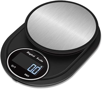 Digital Scales Food Scale 5000g/0.1g Multifunction High Precision Kitchen Scale, 7 Unit/Adjustable Shutdown Time/HD LCD/Stainless Steel,for Baking and Cooking