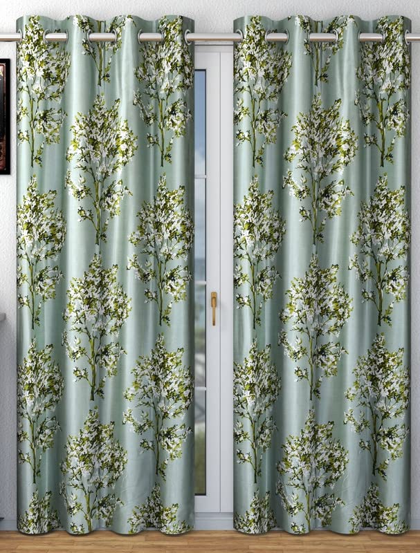 Buy FABREEVA Fancy Printed New Platinum Design Door Eyelet Curtain ...