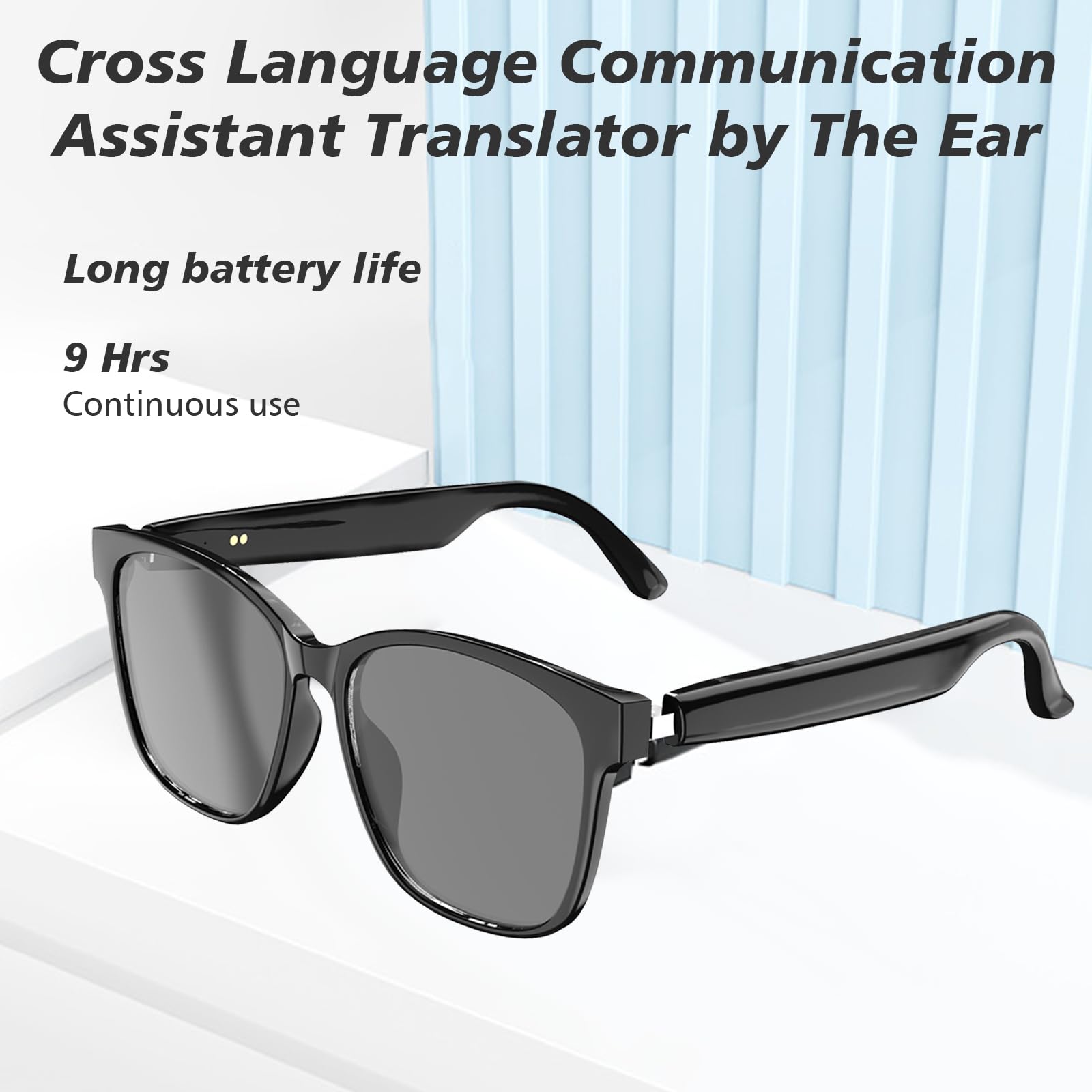 Lunettes Bluetooth Intelligentes AI Smart Glasses écouteurs