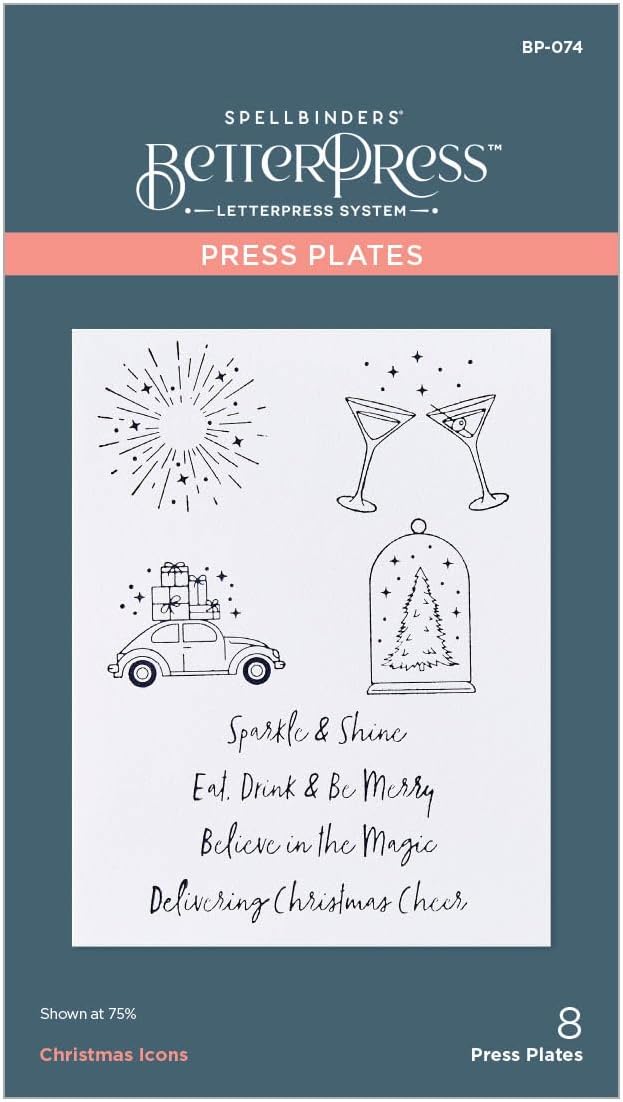 Spellbinders BP-074 Christmas Icons Press Plate from The BetterPress Christmas Collection