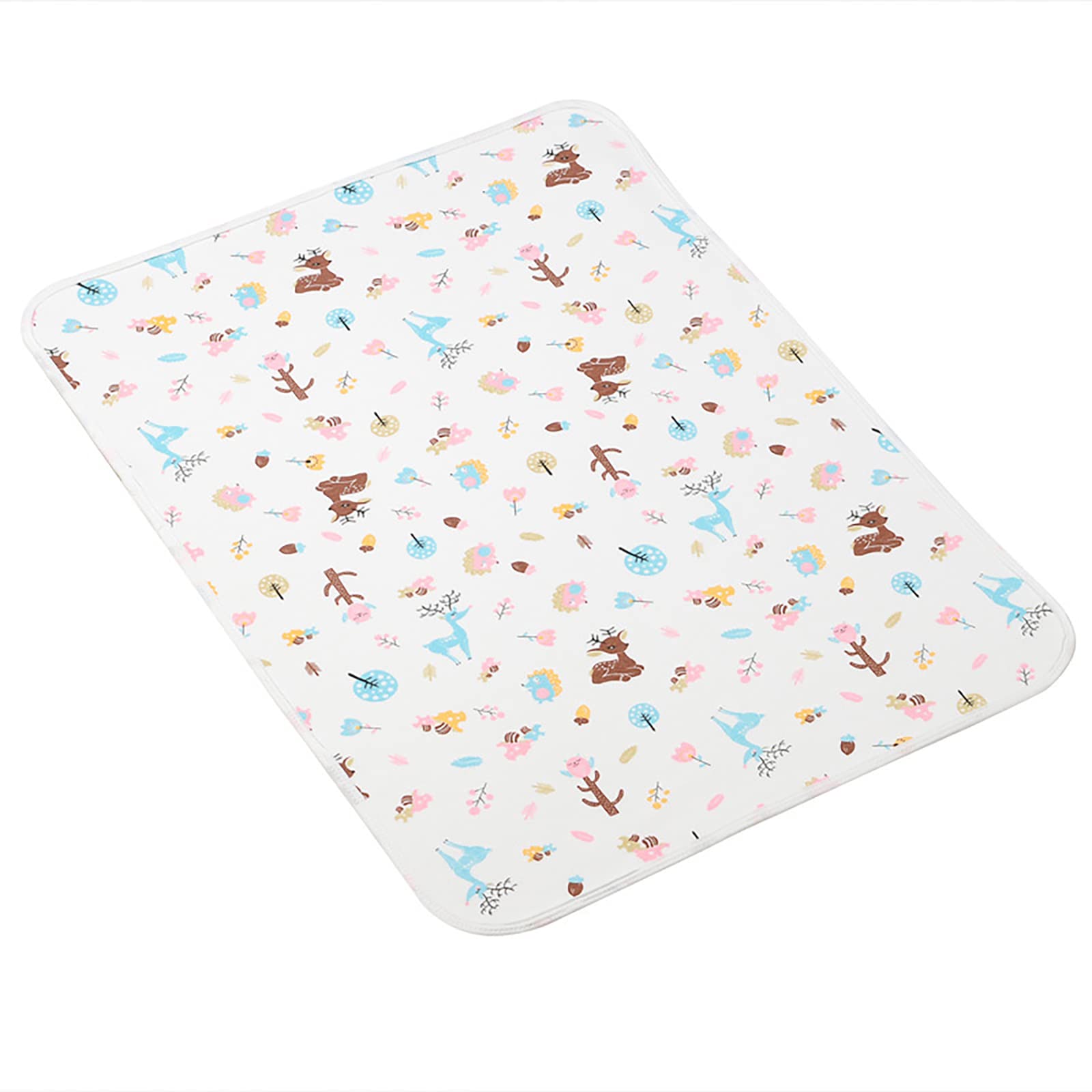 SpireHues Waterproof Bed Pad with 100% Cotton Top, 50x70cm Washable & Reusable Mattress Protector Incontinence Pad Bed Cover for Baby, Toddler, Children, Adults, Deer