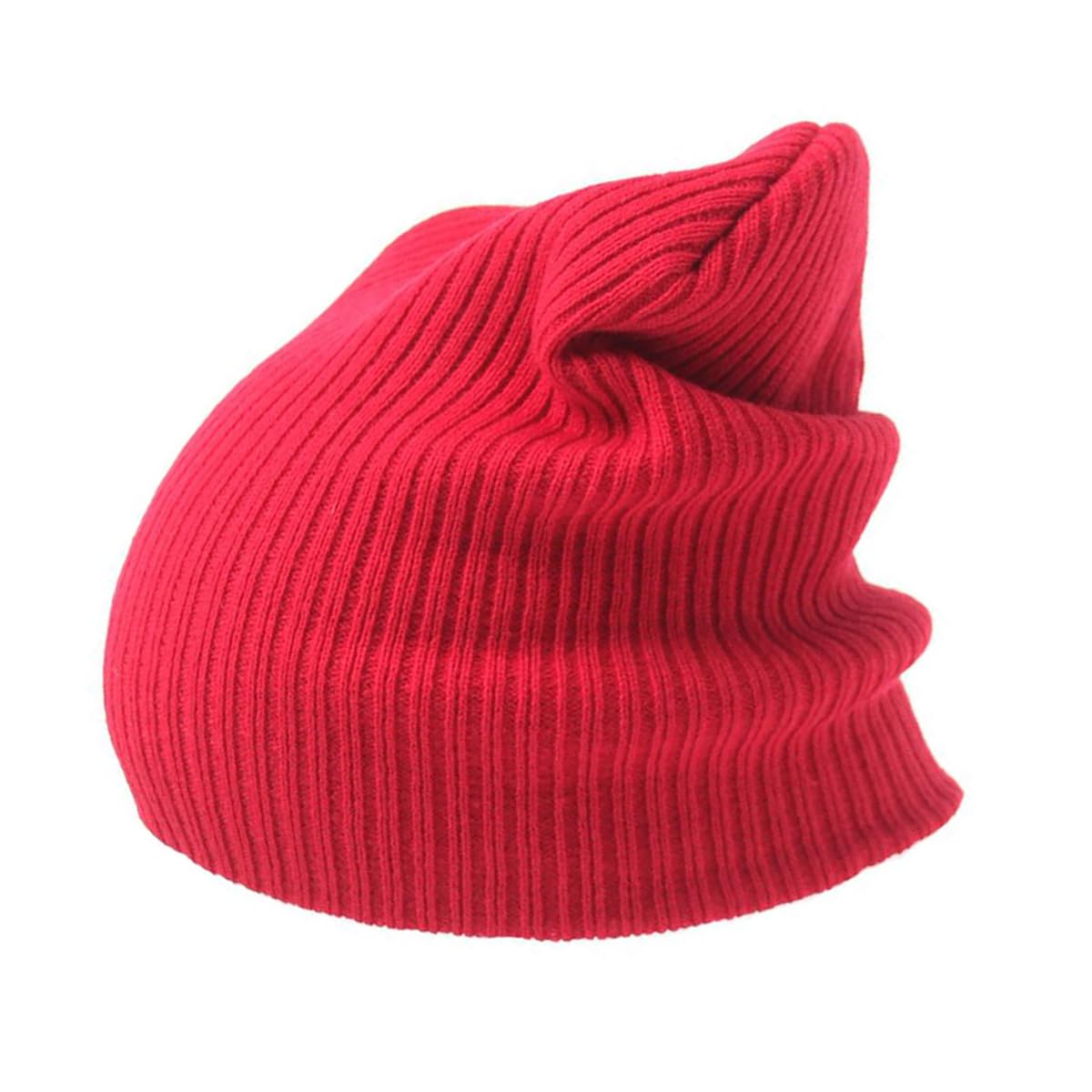 Van Der Linn Unisex Red Adult Slouch Beanie Winter Hat Cap One Size Skateboard (Uk, Alpha, One Size, )