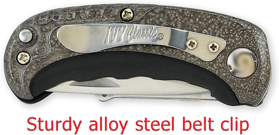 IVY Classic 11147 Hinge-Loc 2-in-1 Folding Sport/Utility Knife, 1/Card