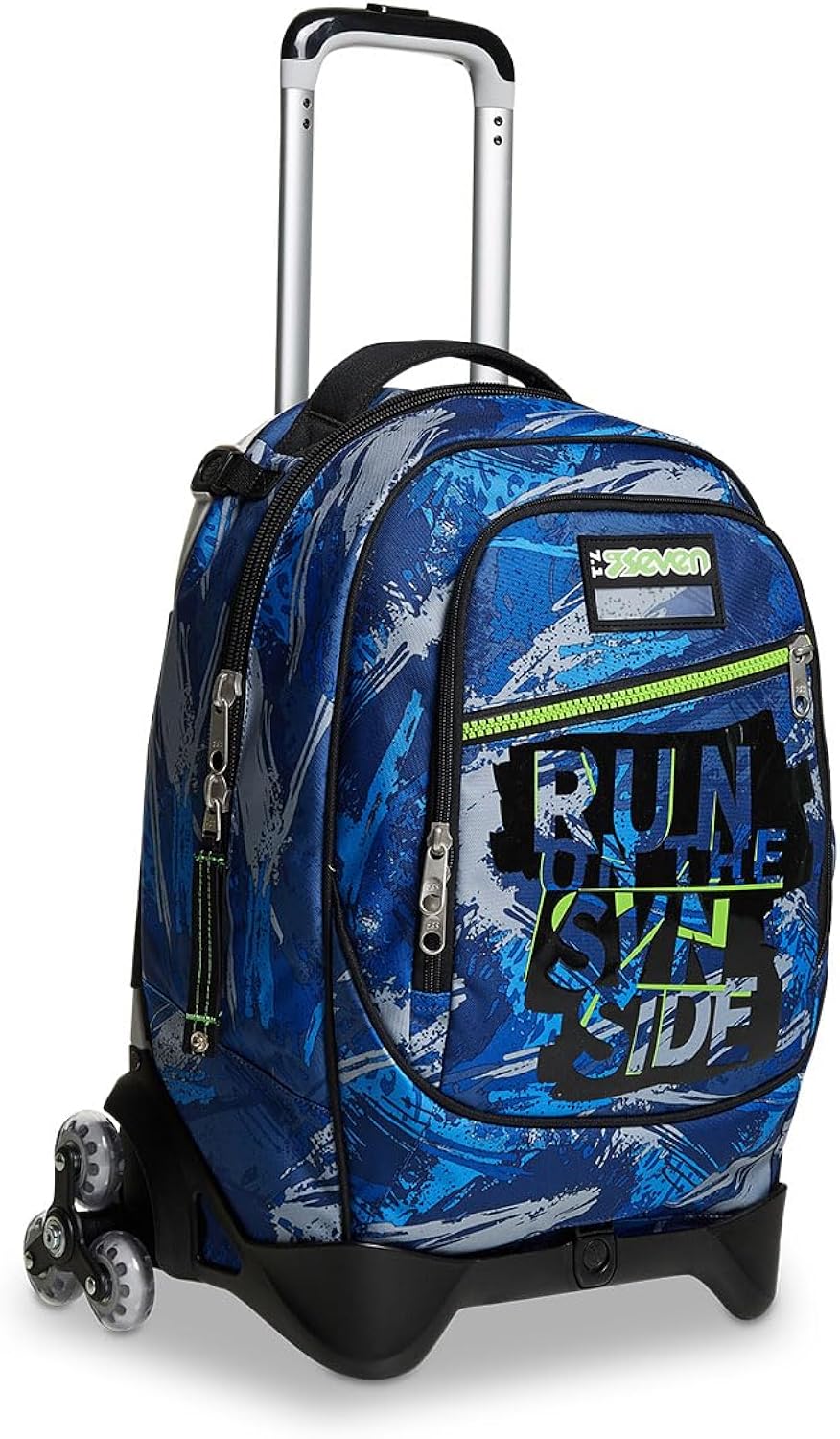 Trolley Scuola Seven Jack 3 Ruote - Crafter Boy Bambino - Zaino Sganciabile - Doppio Uso Trolley Scuola Seven Jack 3 Ruote - Crafter Boy Bambino - Zaino Sganciabile - Doppio Uso