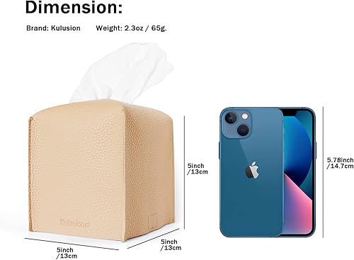 Miniatura 2 de 2 fundas para caja de pañuelos, modernas cubiertas cuadradas de cuero sintético para caja de almacenamiento de pañuelos para decoración del hogar,