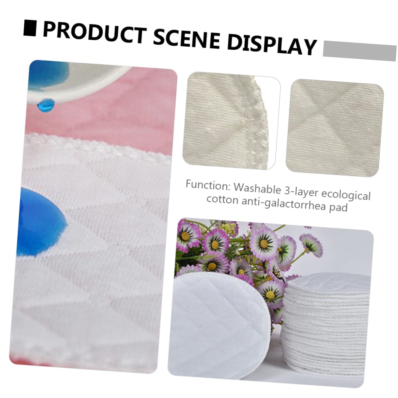 CIMAXIC 20-Pack Reusable Nipple Pads Cotton Nursing Pads for Women Leakproof Breastfeeding Mother Feeding Essentials Pack for Baby