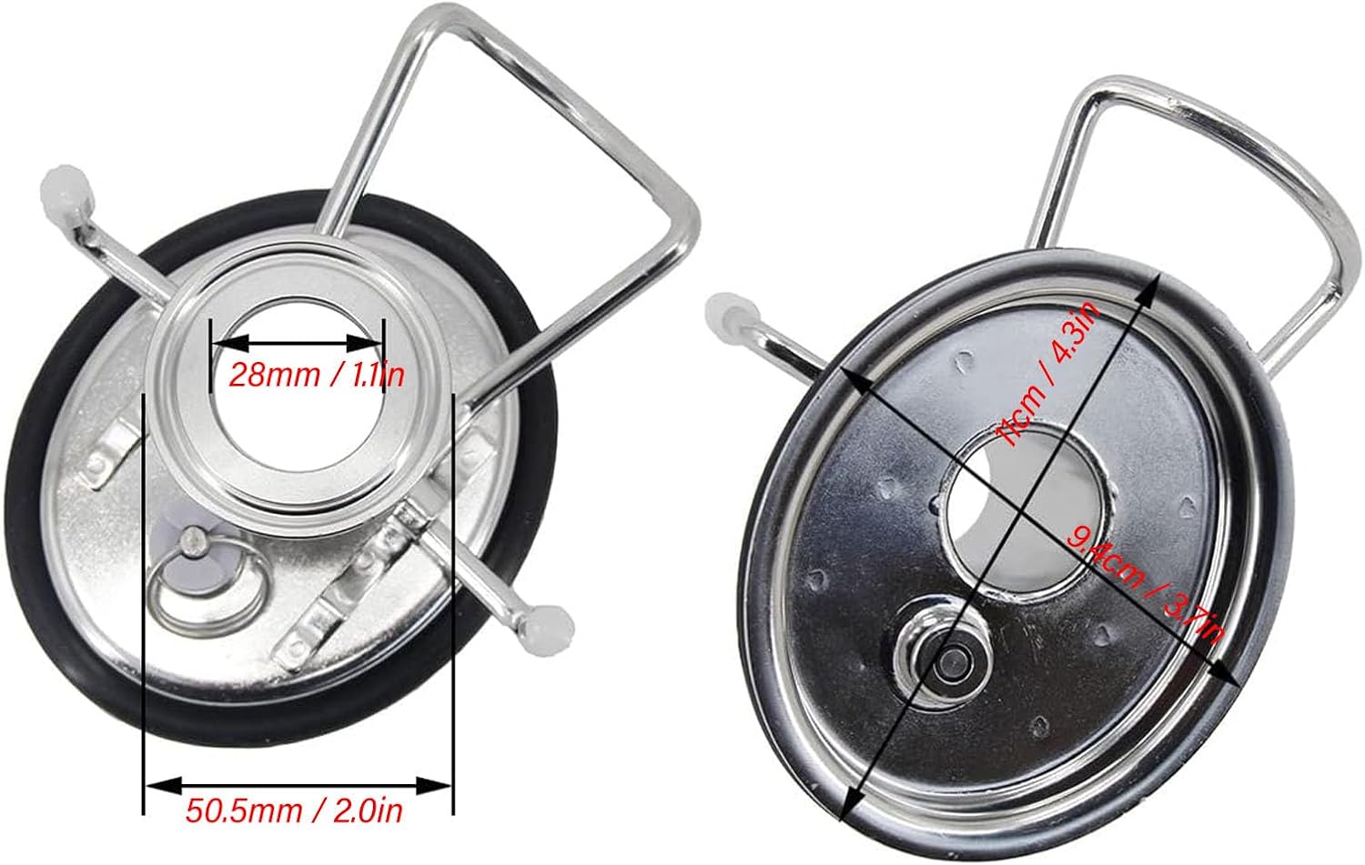Tyenaza Cornelius Keg, Stainless Steel Beer Keg Lid Soda Keg Lid Carbonation Keg Lid with 1.5in 3 Clamp Ring for Homebrewing