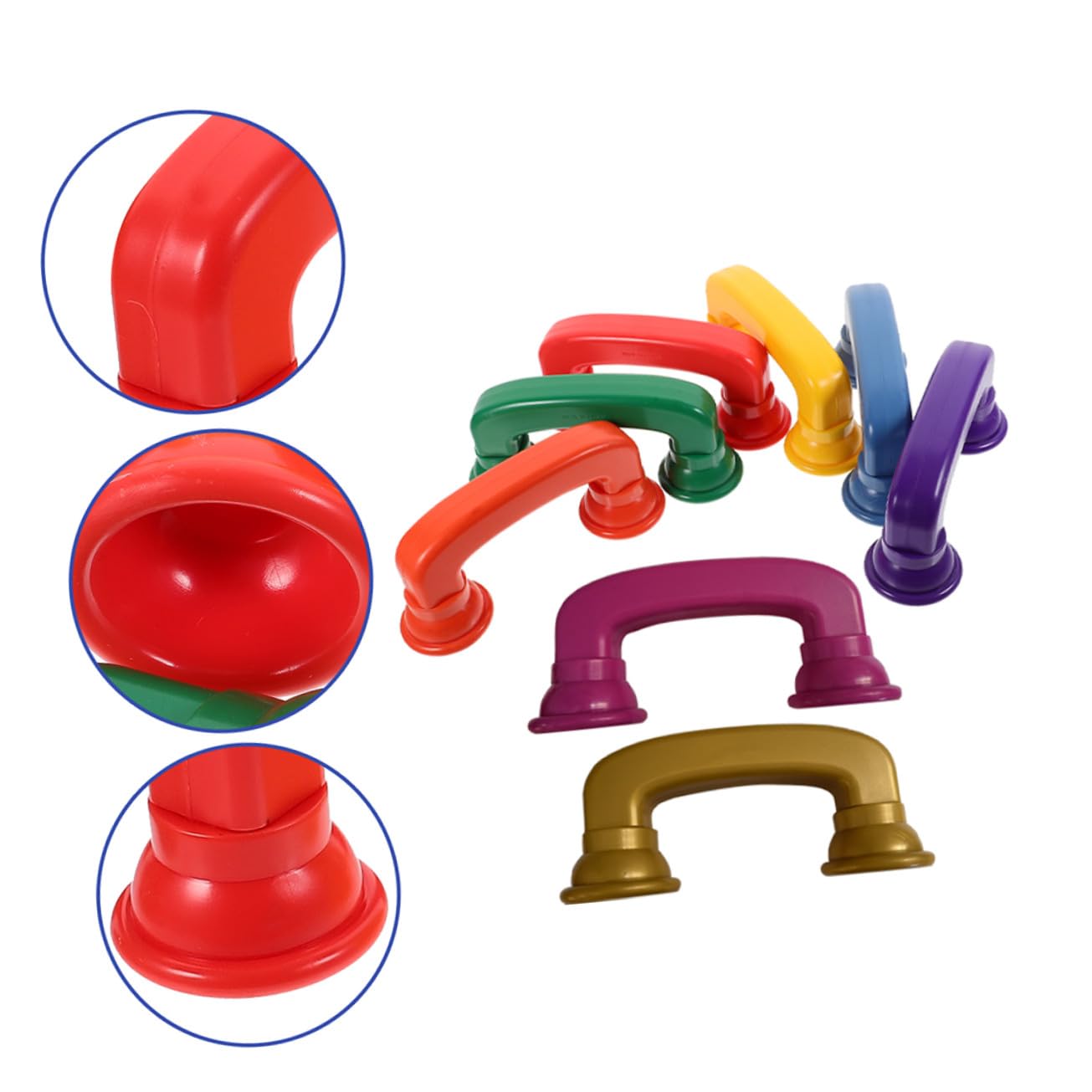 Toddmomy Giocattolo Telefono Sussurrante in Plastica Colorato per Ragazzo Ragazza Piccoli, Stimola Riconoscimento Colori e Udito, Design Ergonomico per Sviluppo Capacità Motorie, Set 8