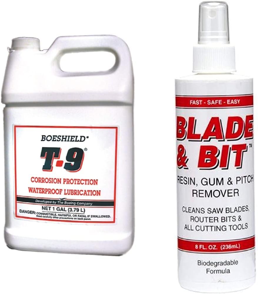 BOESHIELD T-9 Rust & Corrosion Protection/Inhibitor and Waterproof Lubrication, 1 Gallon Jug & Blade and Bit