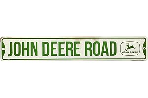 John Deere Road Sign: Vintage Neon Glow for Garage Envy