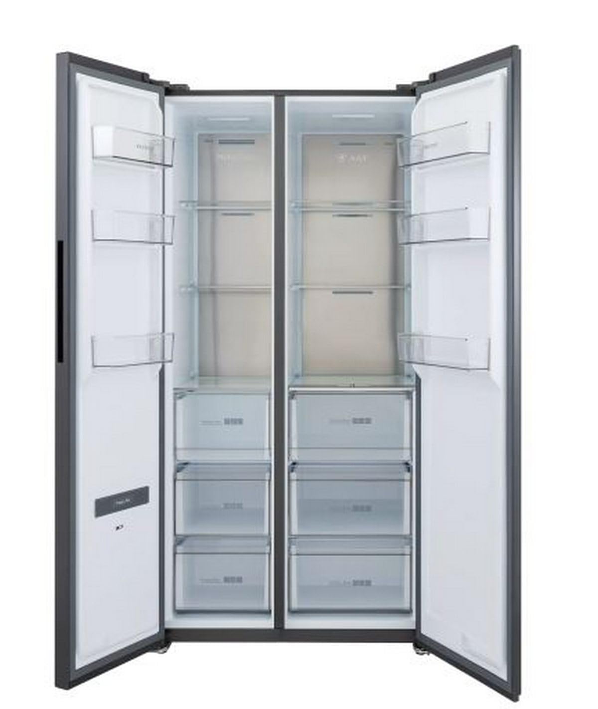 Frigorifico Americano Infiniton SBS-630A85XES, 185 cm de Altura, 540 Litros, E, No Frost Total, E, Doble puerta con cierre magnético, Patas regulables en altura, Inox