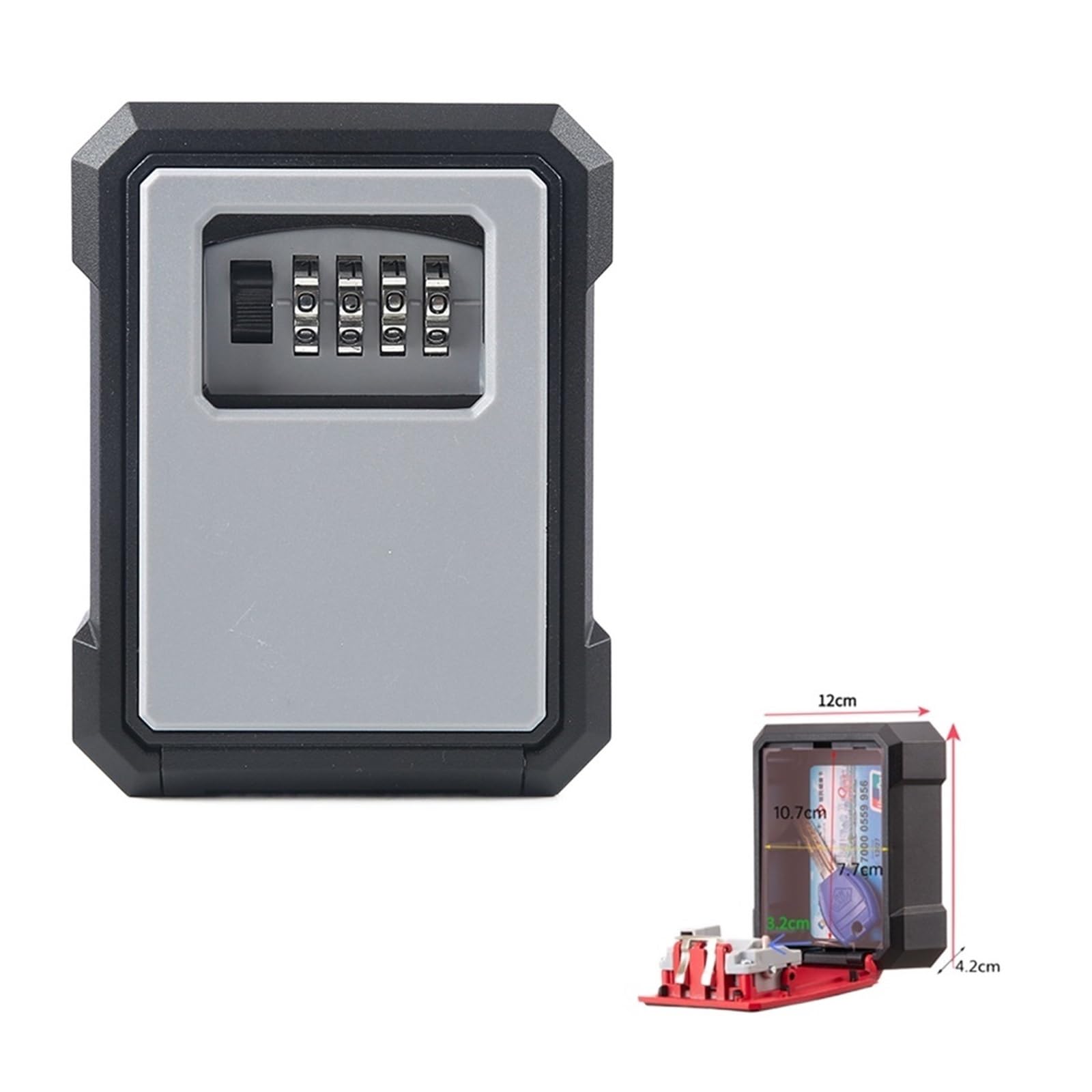 Security Safe Box Wall Mount Key Storage Secret Box Organizer 4 Digit Combination Password Security Protection Code Lock Home Safe Deposit(Style 9)