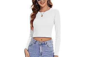 Crew Neck Long Sleeve Crop Tops for Women - Keeping You Stylish and Comfortable